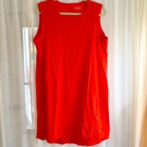 Eileen Fisher orange cotton tank dress